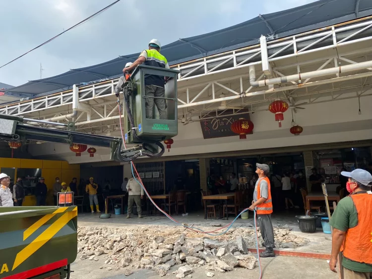 Penampakan Ruko Pluit Sebelum dan Sesudah Dibongkar Akibat Makan Jalan