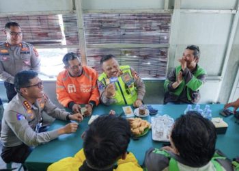 Kakorlantas Menyapa Driver Ojol Kamtibmas Polda Kaltim, Pererat Sinergi