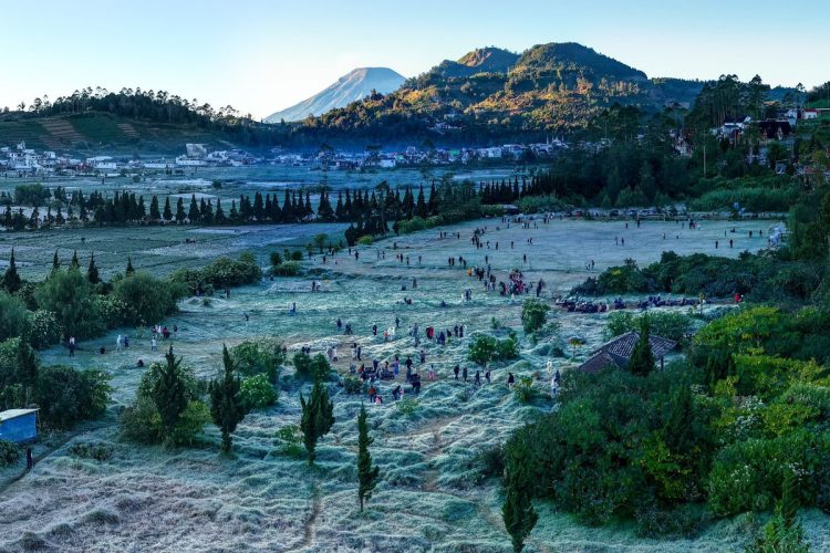 Suhu Capai Minus 6 Derajat Celsius, Fenomena Embun Es Kembali Selimuti Dieng