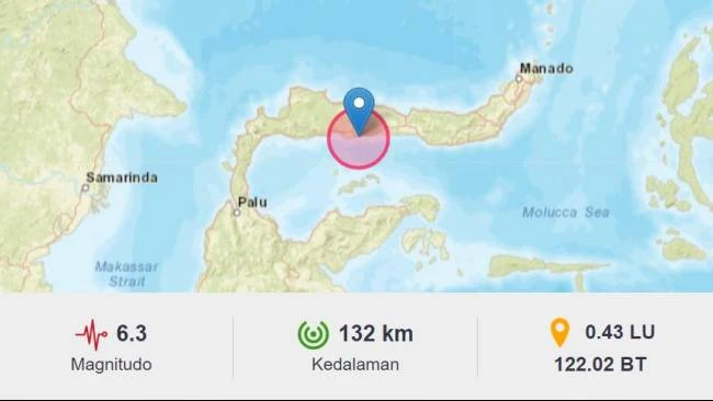 Gempa Magnitudo 6,3 Guncang Pohuwato Gorontalo